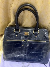 Modalu London Pippa Style Navy Croc Embossed Handbag
