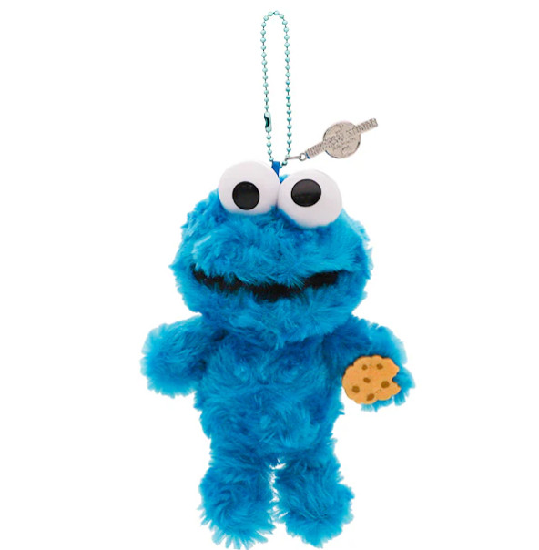 [Universal Studios] Sesame Street Cookie Monster Plush Keychain From JP NEW