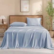 Queen Sheets Set, 100 Viscose from Bamboo Cooling Sheets, 300 Thread Count S...