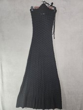 ASTR the label Womens Medium Shira Dress Maxi Black Open Knit Sweater Haulter 