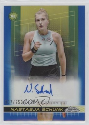 2024 Topps Chrome I Blue Refractor 37/250 Nastasja Schunk Rookie Auto RC 5y7