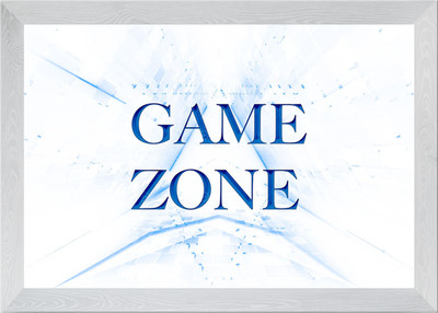Game Zone 3D Cyber Weiß Gerahmtes Wandbild Poster Leinwanddruck Bild