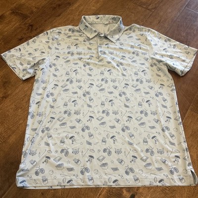 PUMA Men's Golf Volition Polo - Bandana Stripe / Block Party
