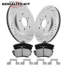 Rear Drilled Brake Rotors And Ceramic Pads For 2011 2012 2013 2014 Ford Mustang