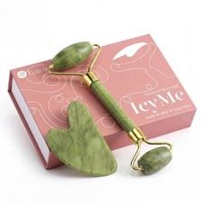 BAIMEI IcyMe Jade Face Roller Gua Sha, Facial Beauty Skin Care Green