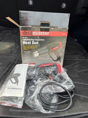 Drill Master heat Gun 120v 1500 Watt Dual Temperature. Item 62546 New open Box