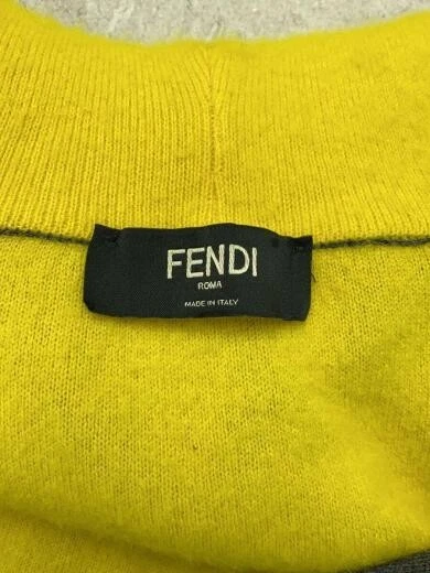 Felpa con cappuccio FENDI Zip 46 Cashmere GRIGIO Plain *Pilling