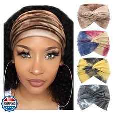 AQOKKA Extra Wide Headbands for Women Large Turban Headband Non Slip Boho Ela...