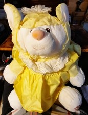 1986 Puffalump Fisher Price Stuffed Lamb Sheep Plush Yellow White Dress. 8005.
