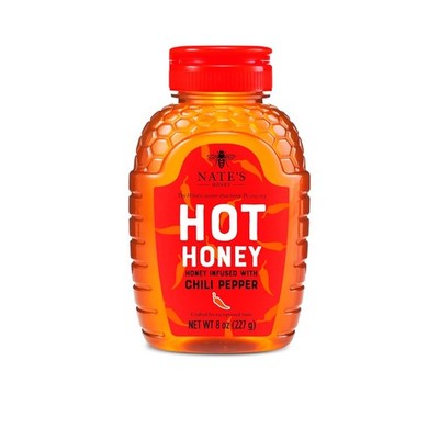 Nate's Hot Honey - 8oz All-Natural Honey with Chili Infusion for Spicy Delights