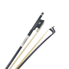 Violin Bow 4/4 Carbon Fiber AAA Bow Hair Ebony Frog Pearl Inlay Straight Balance