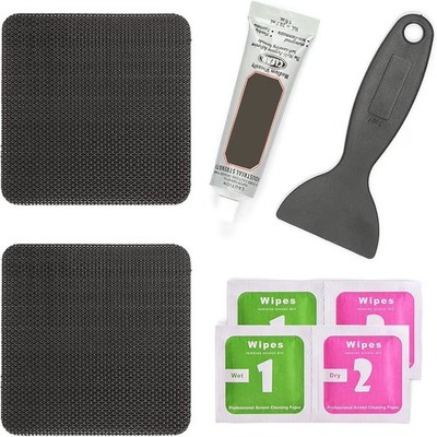Trampoline Patch Repair Kit 4''x4'' Square Tear Hole Multipurpose Easy To Use
