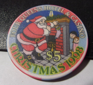 FOUR QUEENS HOTEL CASINO $5 (LTD 1000) casino gaming poker chip Las Vegas NV