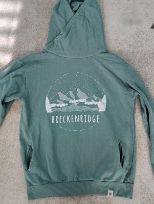 SAGE Green BRECKENRIDGE, CO Hoodie Mountain Hiking Outdoor Cotton Size: Medium
