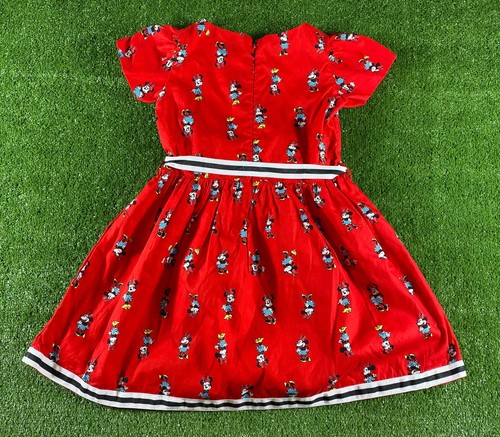 Vestito bambina Disney Minnie Mouse taglia 10 rosso vestito manica corta ottimo - Foto 2 di 9