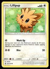 Carta Pokemon Lillipup 103/149 Sole e Luna comune 60 HP leggermente giocata K7