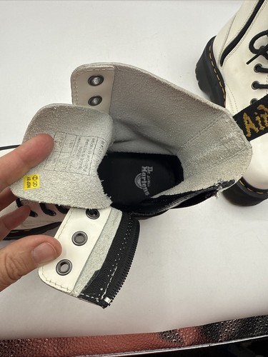 Stivaletti Dr Martens Jadon bianchi in pelle plateau uomo taglia US 6 donna 7 - Foto 12 di 18