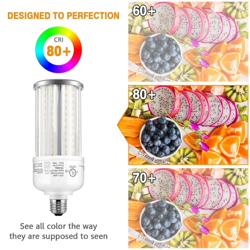 (6 Pack) LED Corn Bulb 6000K Cool White E26/E39 Standard Base 36Watt Parking Lot - Picture 9 of 17