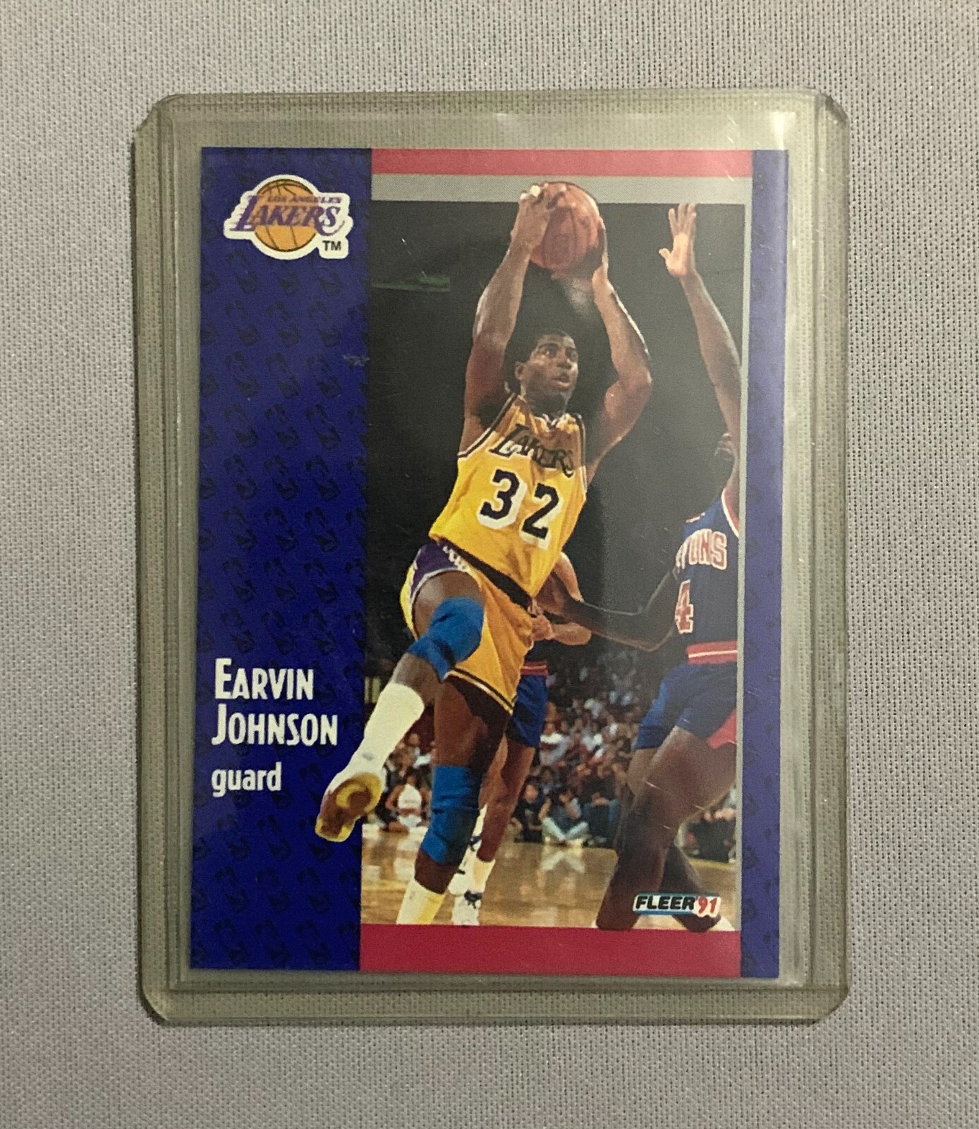 1991 Fleer Earvin Johnson #100 Los Angeles Lakers Basketball Card (NM-MT)