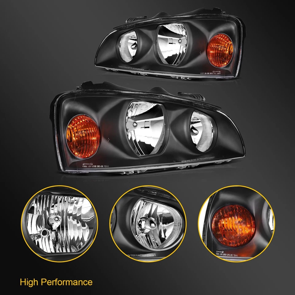 Conjunto de faros para Hyundai Elantra 2004 2005 2006 carcasa negra par diestro+derecho Foto 2 de 4