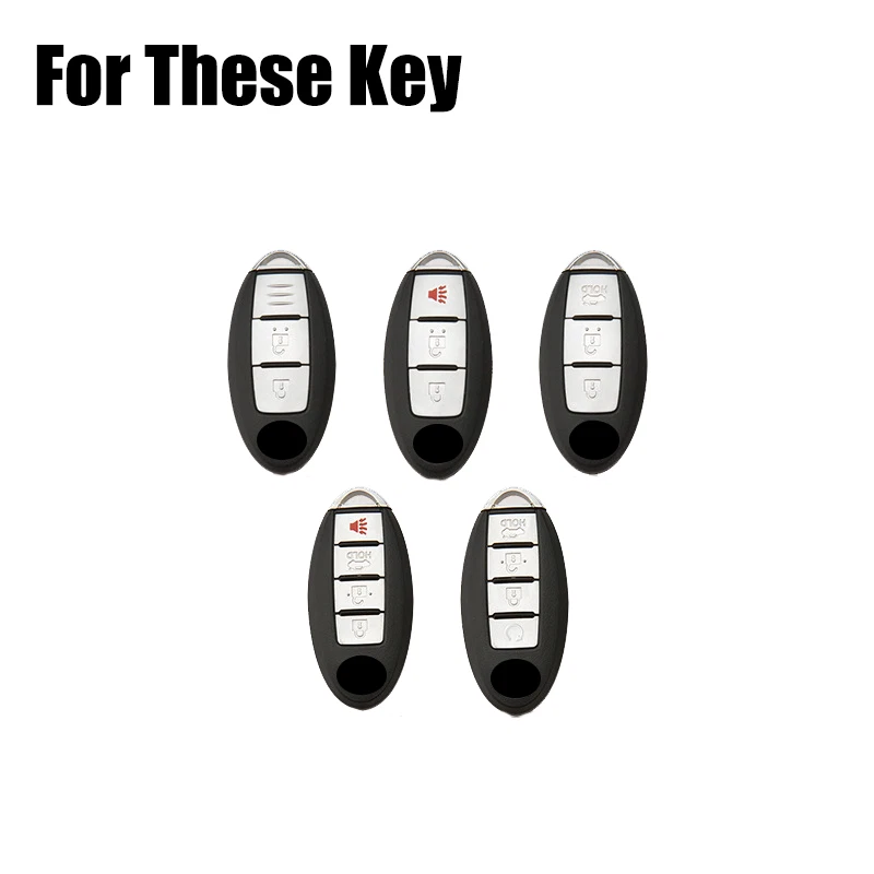 Чехол для автомобильного ключа из углеродного волокна для Nissan Teana 370Z Rogue Sentra Titan Altima - Изображение 2 из 4