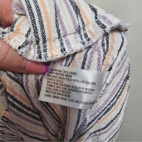 Art Class XL 14/16 Striped Pants Linen Blend - Picture 6 of 6