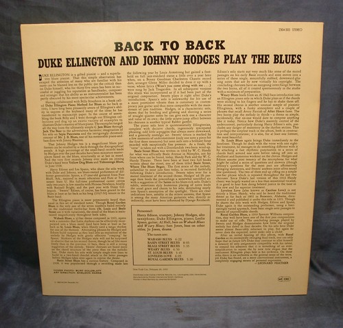 Duke Ellington And Johnny Hodges - Back To Back LP Schallplatte - Foto 2 di 2