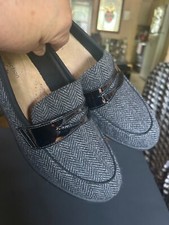 Clark s Trish Loafers Herringbone Slip On Shoes Size 8 Grey UNWORN