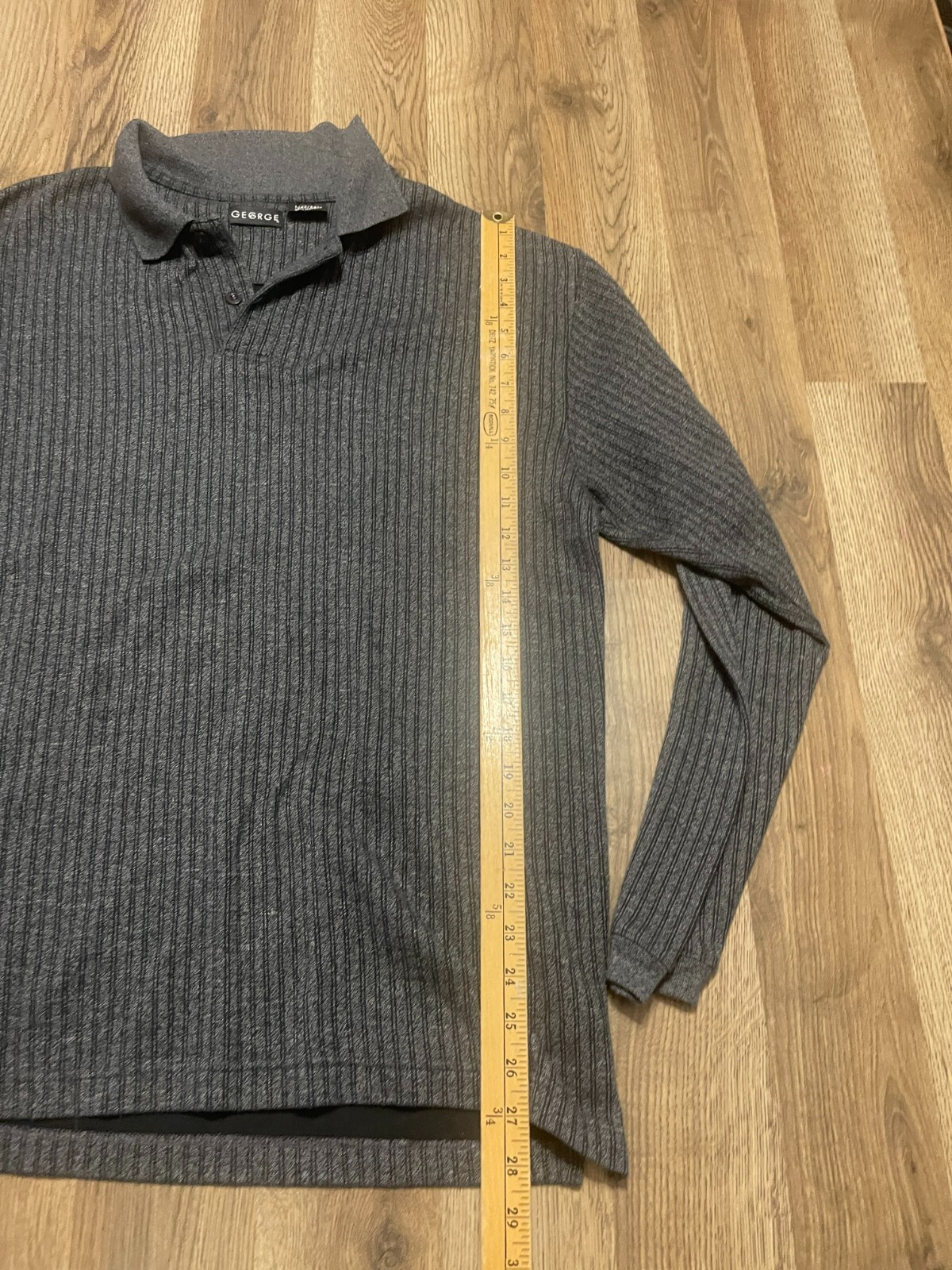 George Sweater, Men's Size Large, Gray, Turtleneck, Pullover, Long Sleeve image 7