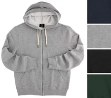 True Classic Men's Hoodie Jacket French Terry Fleece Full Zip, Cotton/Poly Blend