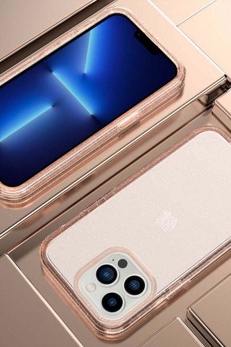 iPhone 13 Pro Hybrid Full Body Case W/ Built-in Screen Protector Rose Gold - Picture 6 of 7