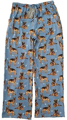 German Shepherd Unisex Lightweight Cotton Blend Pajama Bottoms- Medium