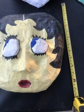handmade Vintage paper mache Betty Boop face mask