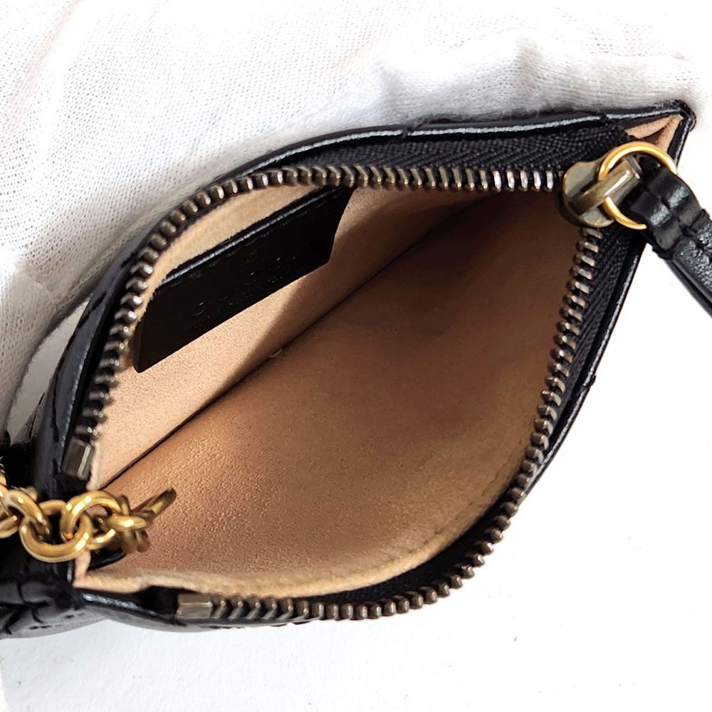 GUCCI GG Marmont Key Case Keychain Coin Purse Black GUCCI GG Marmont Key Case Keychain Coin Purse Black
