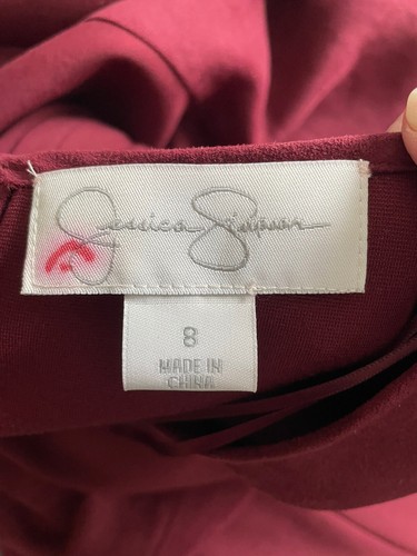 Womens Jessica Simpson Cabernet Dress Suede Look Cut Out Detail on Front Size 8 - Picture 4 of 6