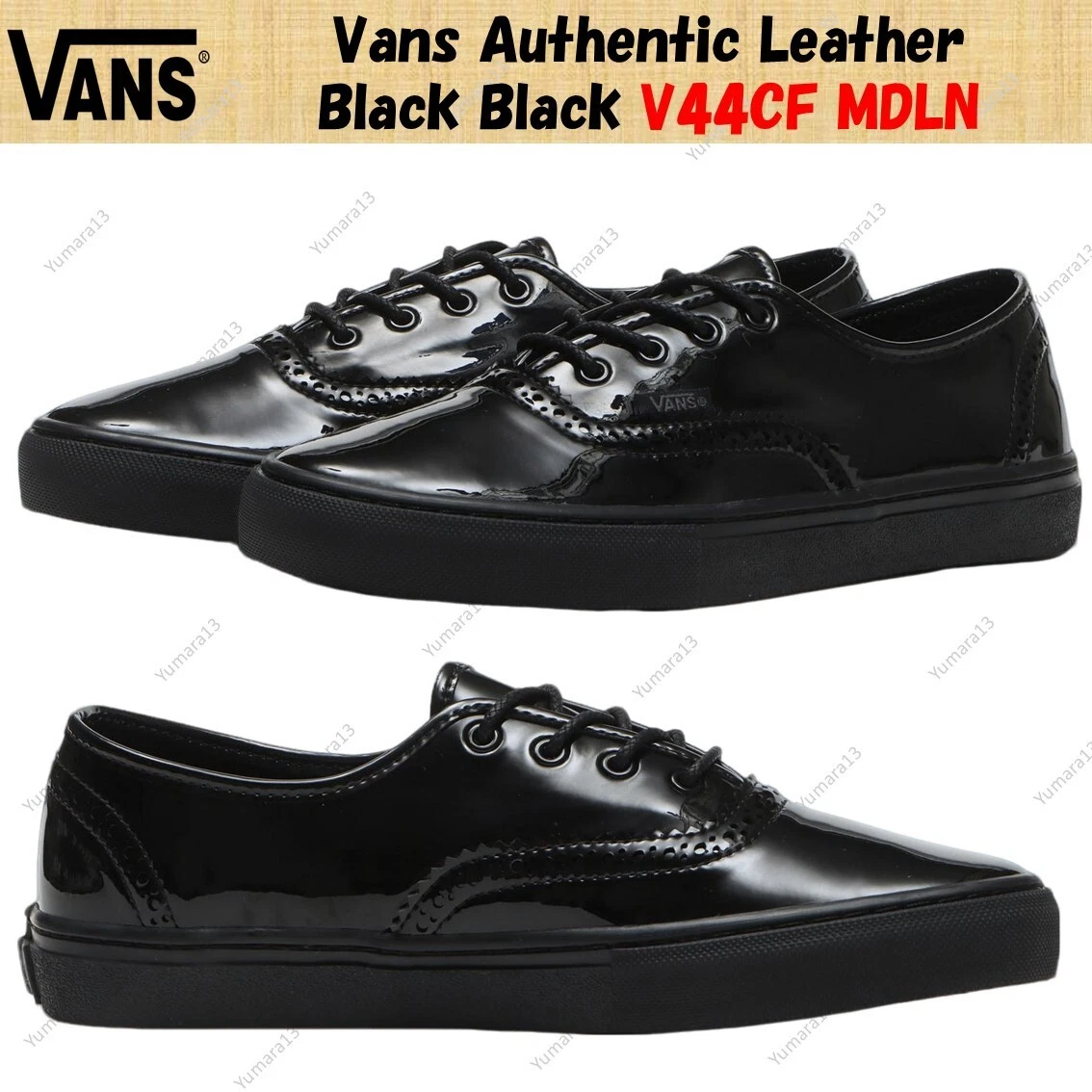 Vans Authentic Leather Black Black V44CF MDLN taglia uomo
