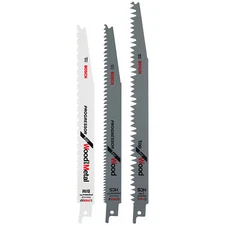 Bosch 3 Piece Reciprocating Saw Blade Set for Cutting Wood and Metal
