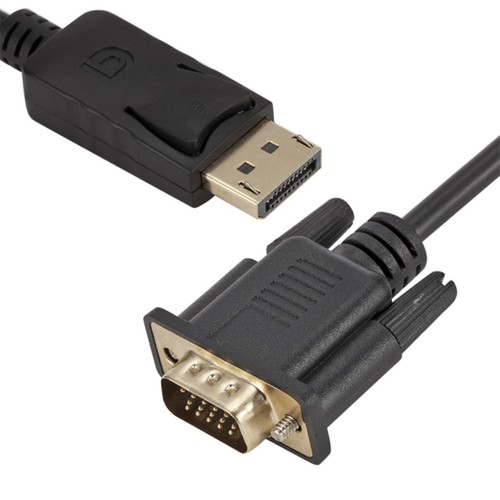DP Display Port to VGA Converter Male to Male Gold-Plated Cord Adapter Cable c - Picture 9 of 10