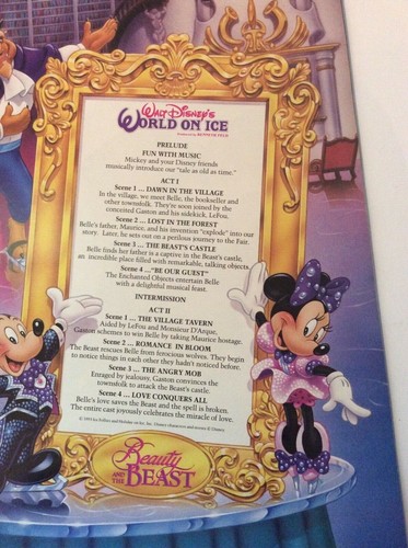 1993 Walt Disney's World on Ice Beauty and the Beast Souvenir Program Book - Picture 5 of 6