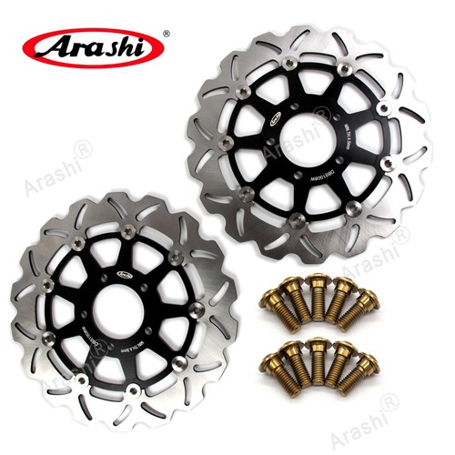 Front Rear Brake Discs Rotors + Bolts Screws For Suzuki GSXR1000 2003 2004 K3 K4 - Picture 3 of 23