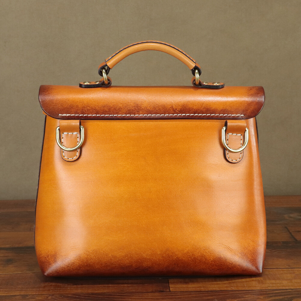 Genuine Leather Satchel Handbags for Women Crossbody Bag Vintage