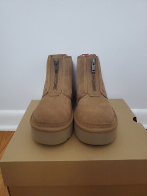 UGG Women Neumel Zip Platform Booties US 7 Chestnut Suede | eBay