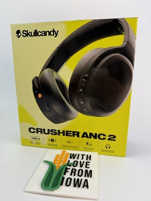 Skullcandy Crusher ANC 2 Over-the-Ear Noise Canceling Wireless Headphones Black
