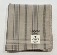 HANDKERCHIEF MEN UNGARO ART VINTAGE STRIPED LINE PLAIN POCKET SQUARE COTTON 18"
