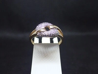 Bague en or 375/ème de 2.15g, oxyde / Bijoux d'occasion - Photo 1/4