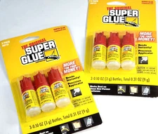 Pack of 6 - The Original SUPER GLUE - 0.10 OZ / 3g BOTTLE (X6)