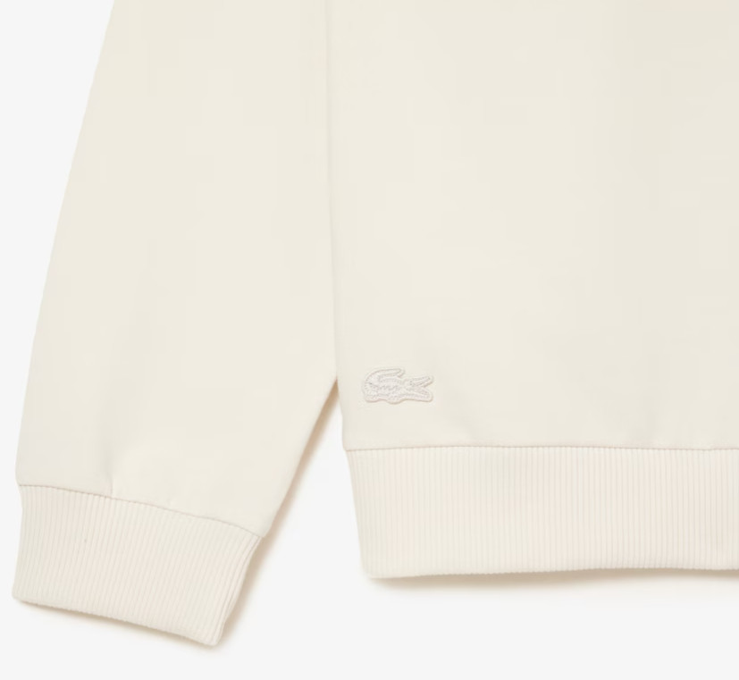 Mens Lacoste Sweatshirt Beige Pullover With Logo - Size L thumbnail 2