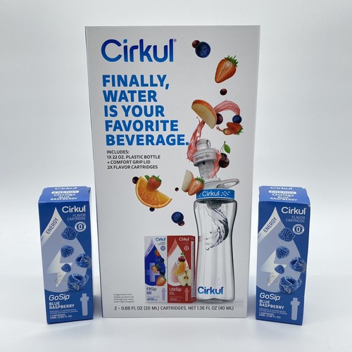 New Cirkul LifeSip FitSip Flavor dial Cartridges and 22 ounce Bottle