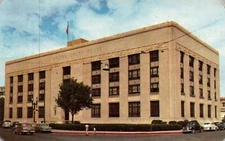 Federal Building El Paso Texas Cars Vintage Postcard 1956 Posted