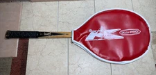 Vintage NJ Magnan Wood Antique Tennis Racquet Aristocrat Model Eagle Logo Rare